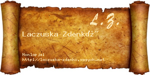 Laczuska Zdenkó névjegykártya